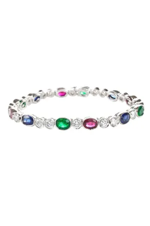 Bezel Set Oval Bracelet