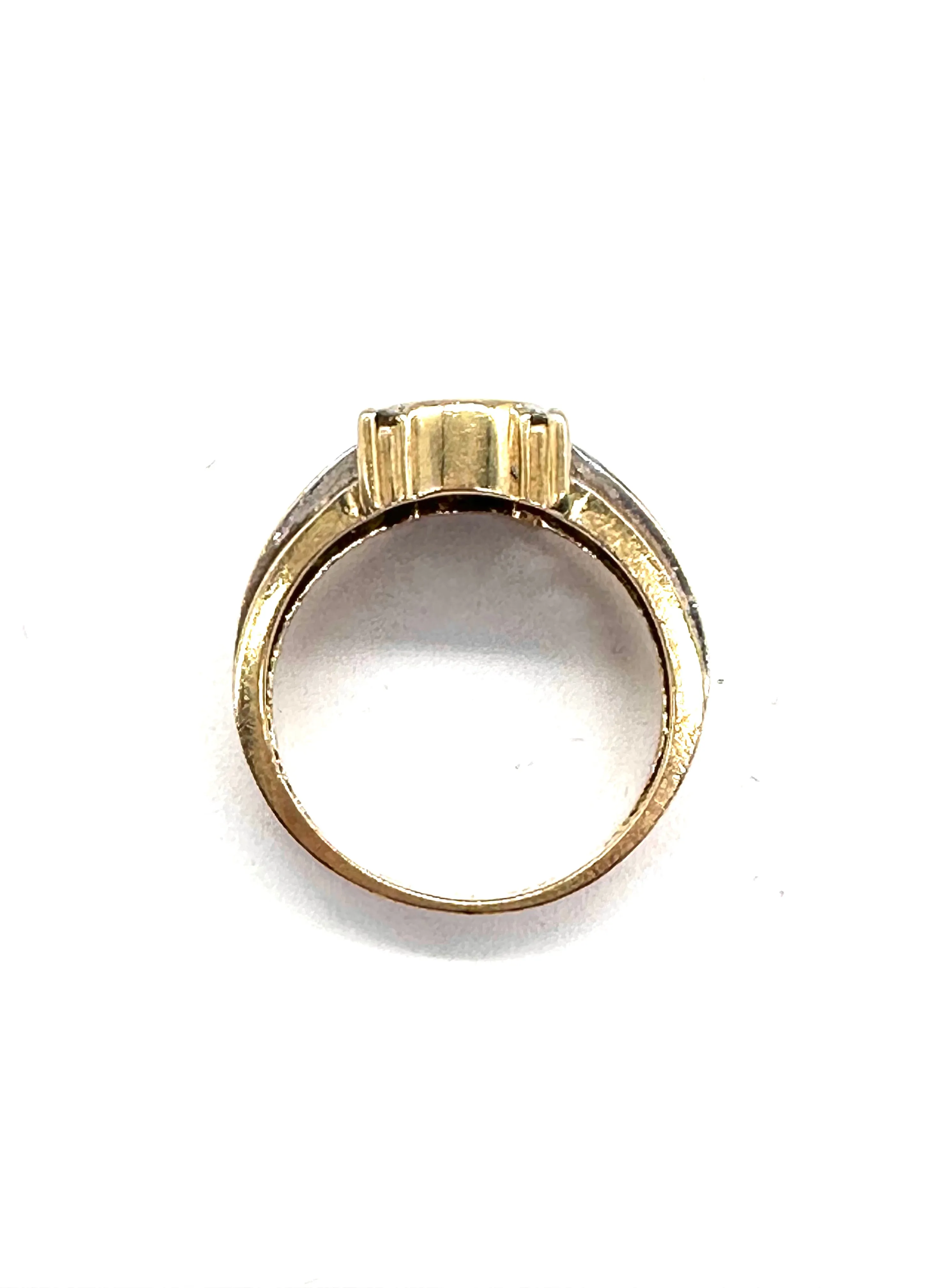 Black Onyx Greek Key Ring