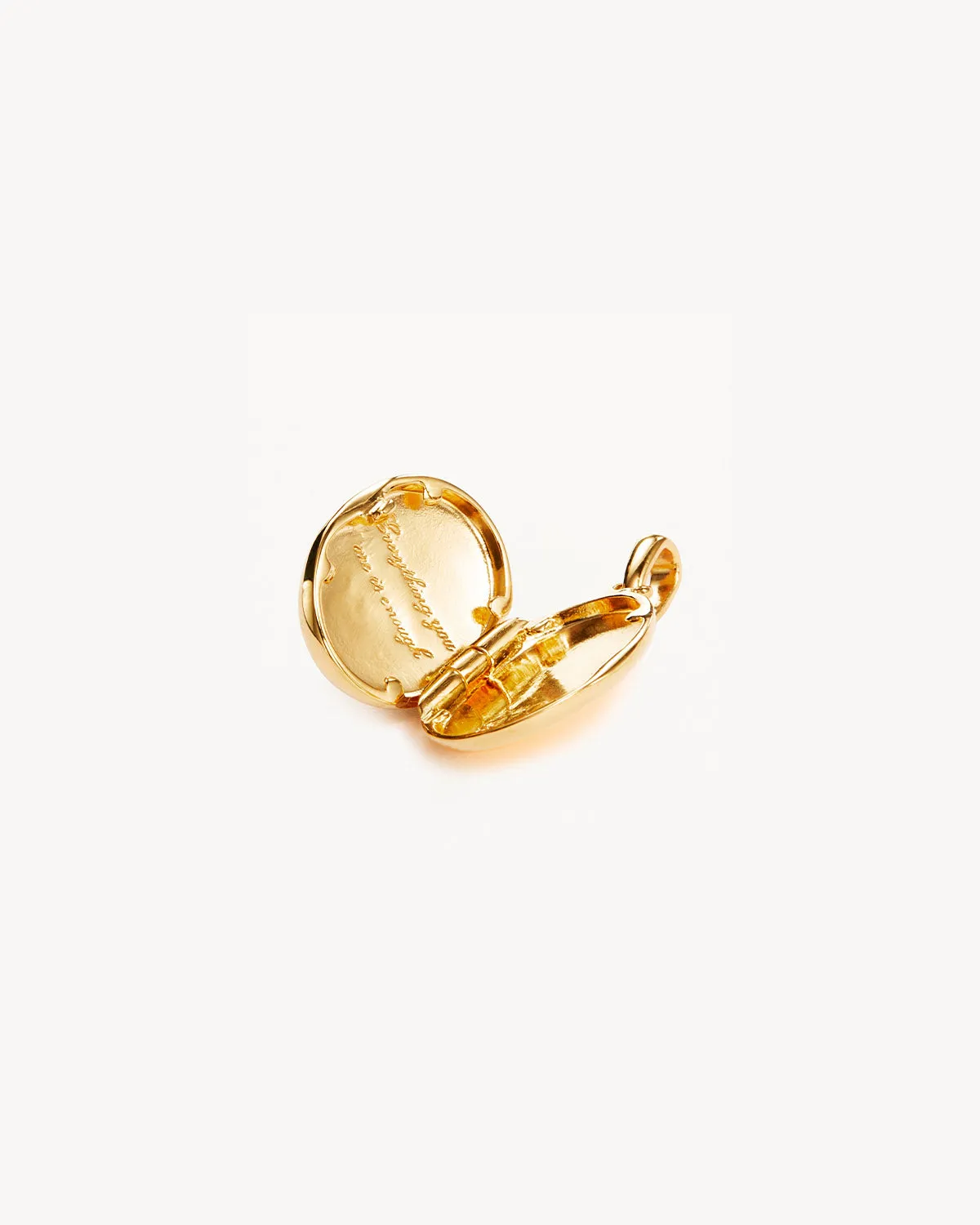 By Charlotte Everything You Are Is Enough Locket Pendant, Gold or Silver