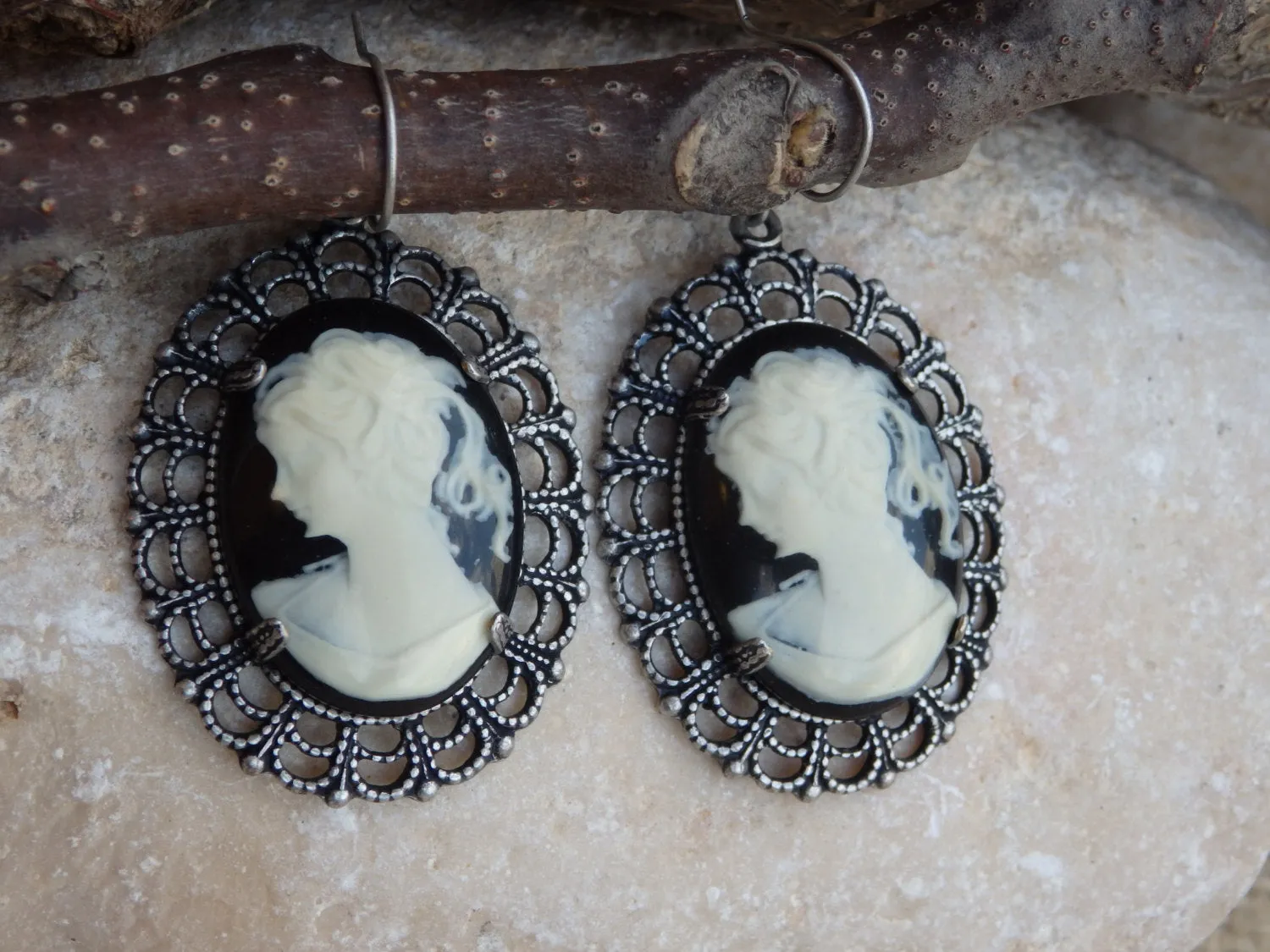 Cameo Earrings.