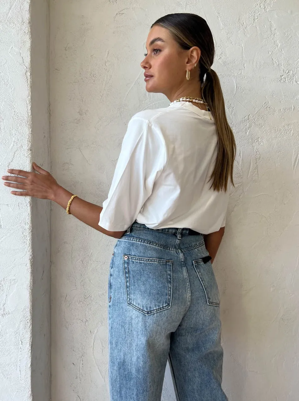Camilla and Marc Eli Tee in Soft White