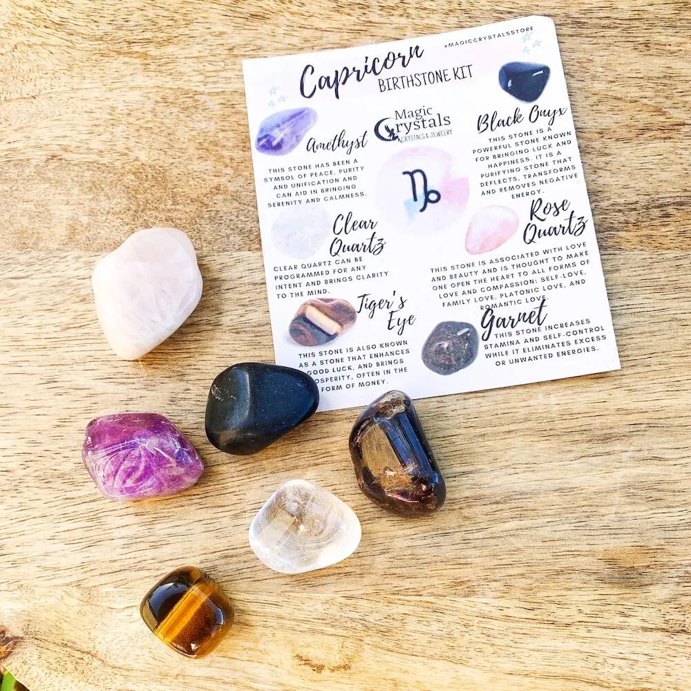 Capricorn Birthstones Crystal Set