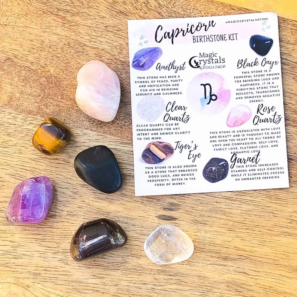 Capricorn Birthstones Crystal Set