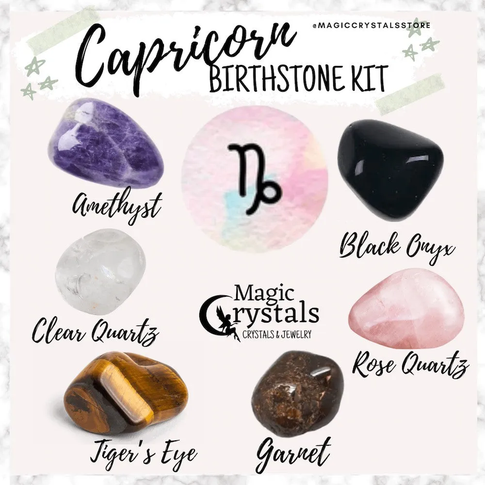 Capricorn Birthstones Crystal Set