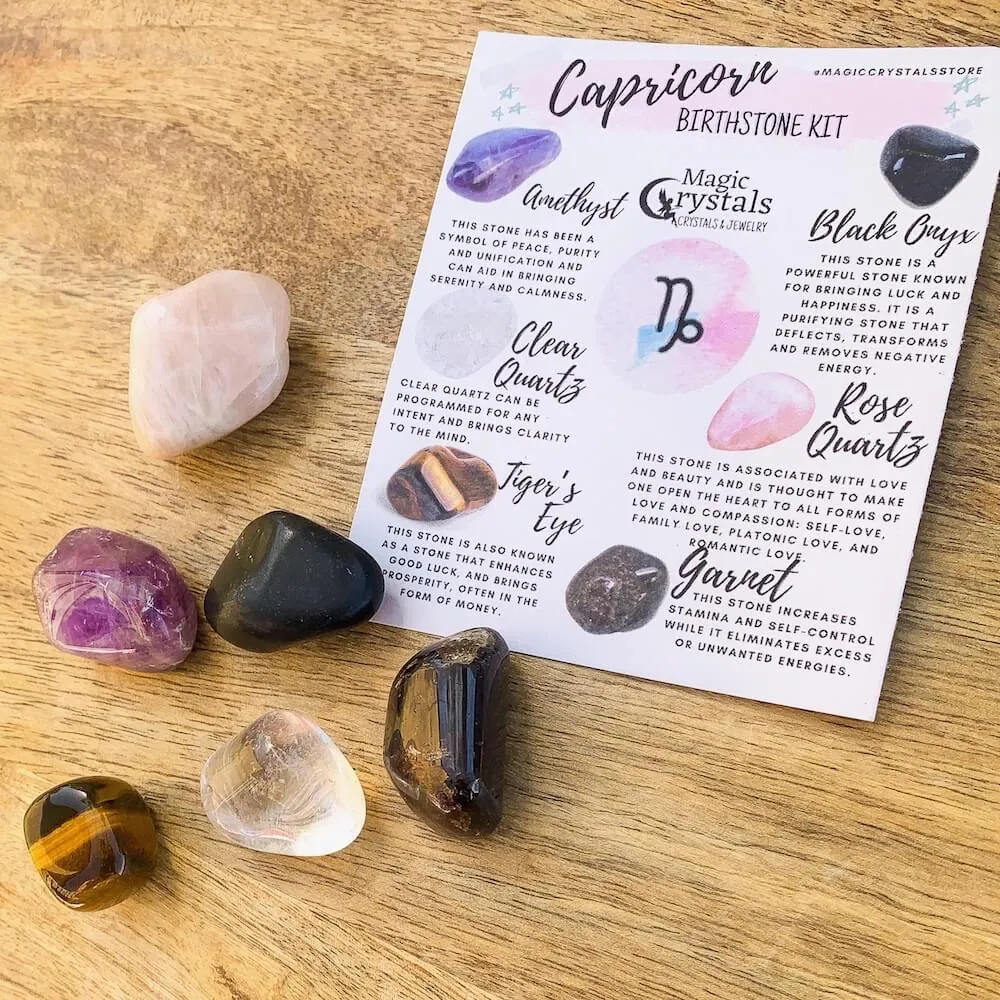 Capricorn Birthstones Crystal Set