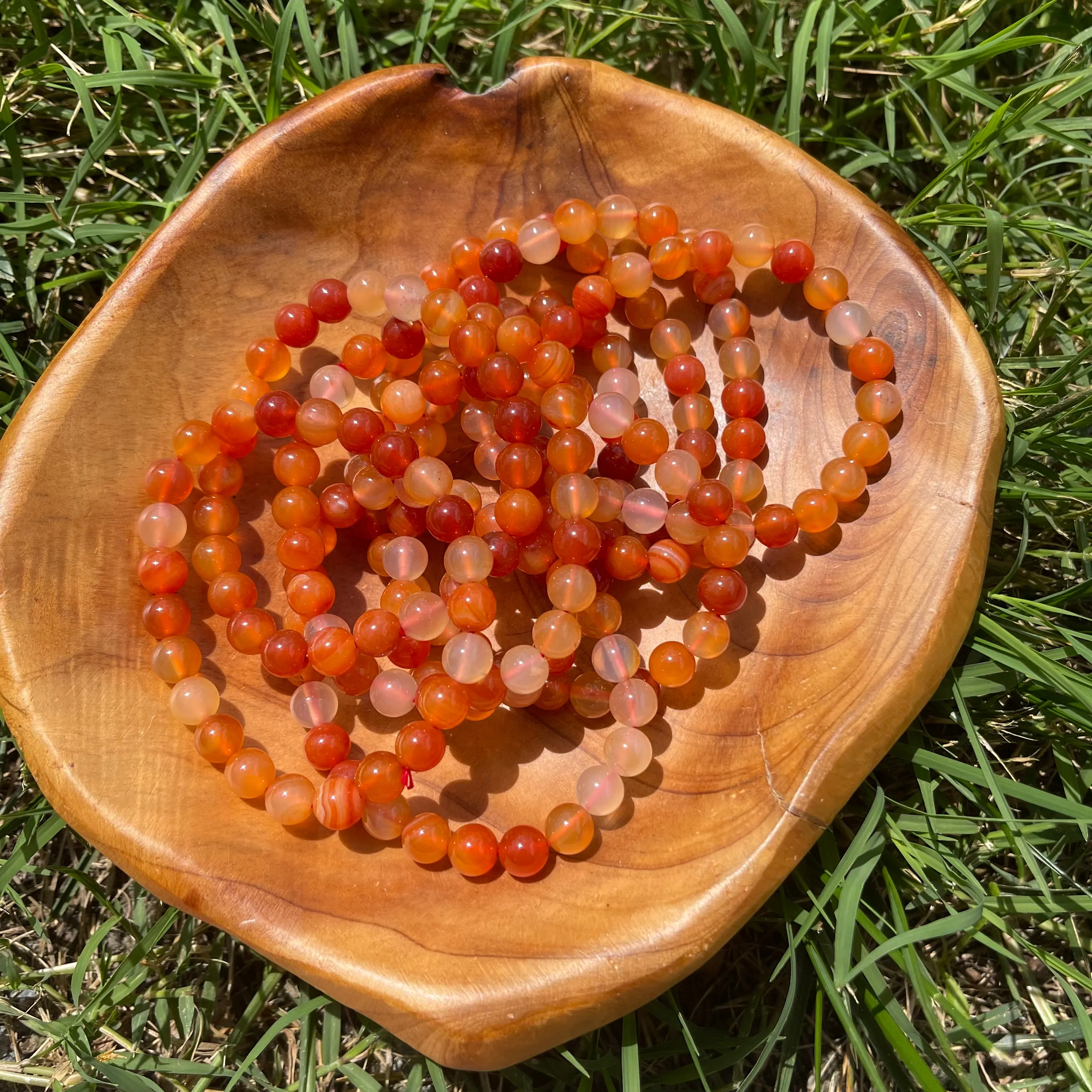 Carnelian Beaded Bracelet