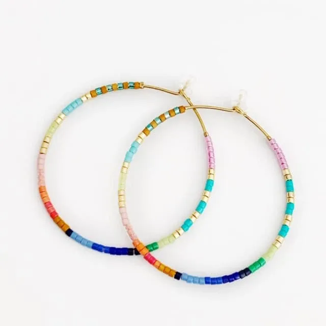 Caryn Lawn Baja Hoop Earrings in Pop Rocks