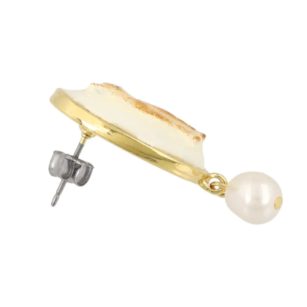 Cat and Pearl Mismatched Earrings