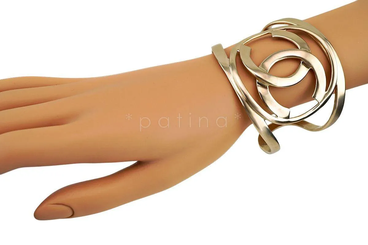 Chanel 16A Champagne Gold Limited Cuff Bracelet