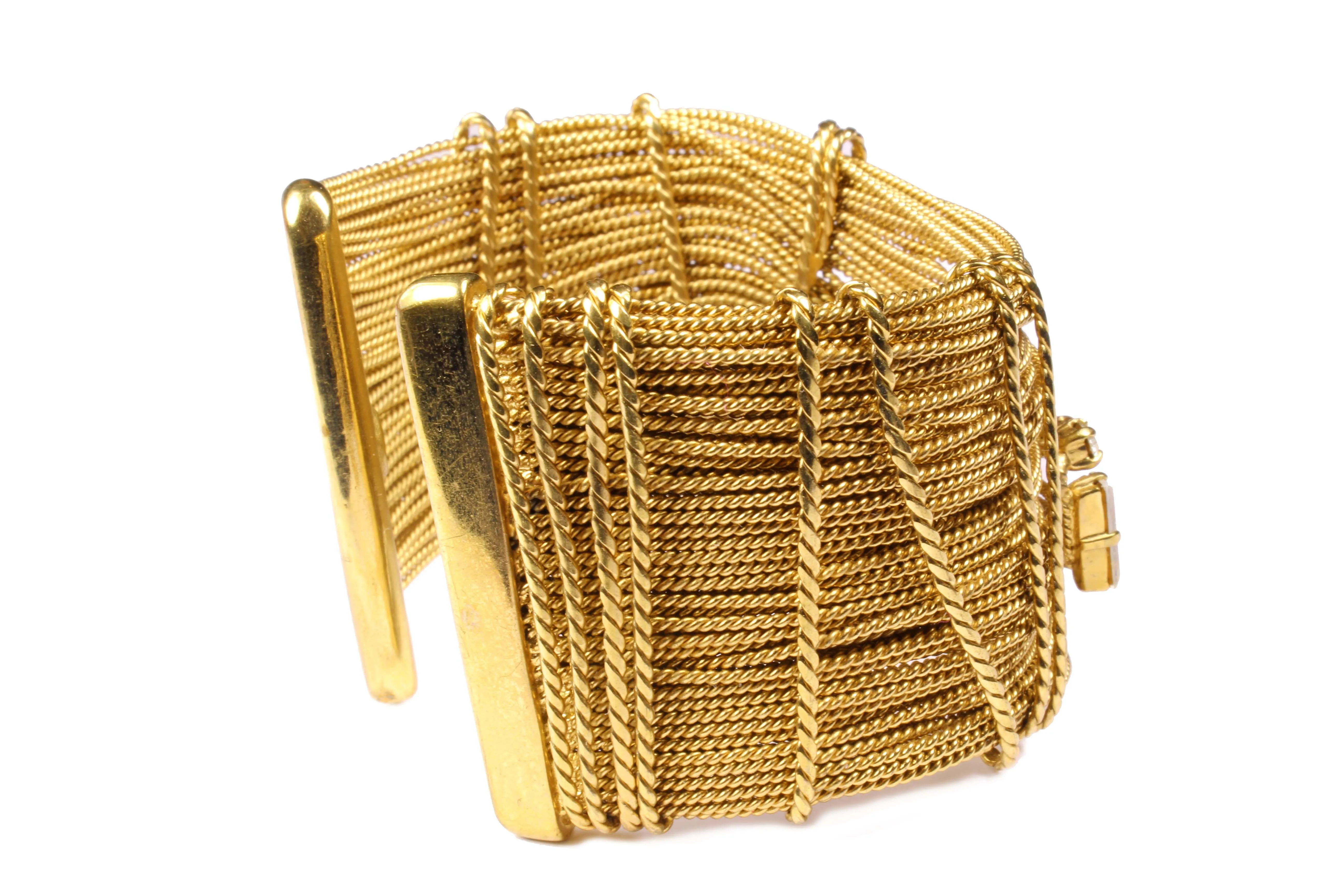 CHRISTIAN LACROIX gold bundled wires bracelet