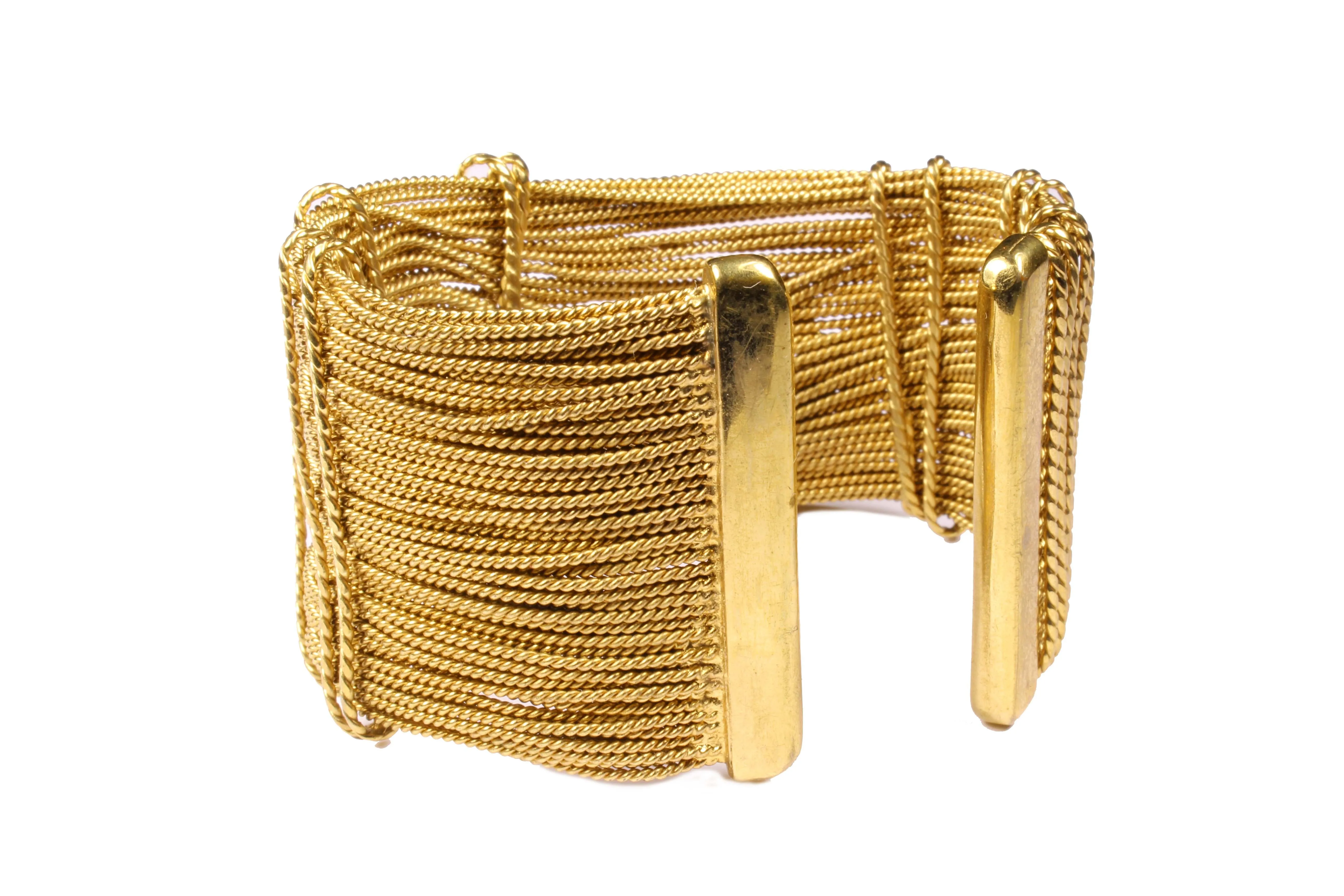 CHRISTIAN LACROIX gold bundled wires bracelet