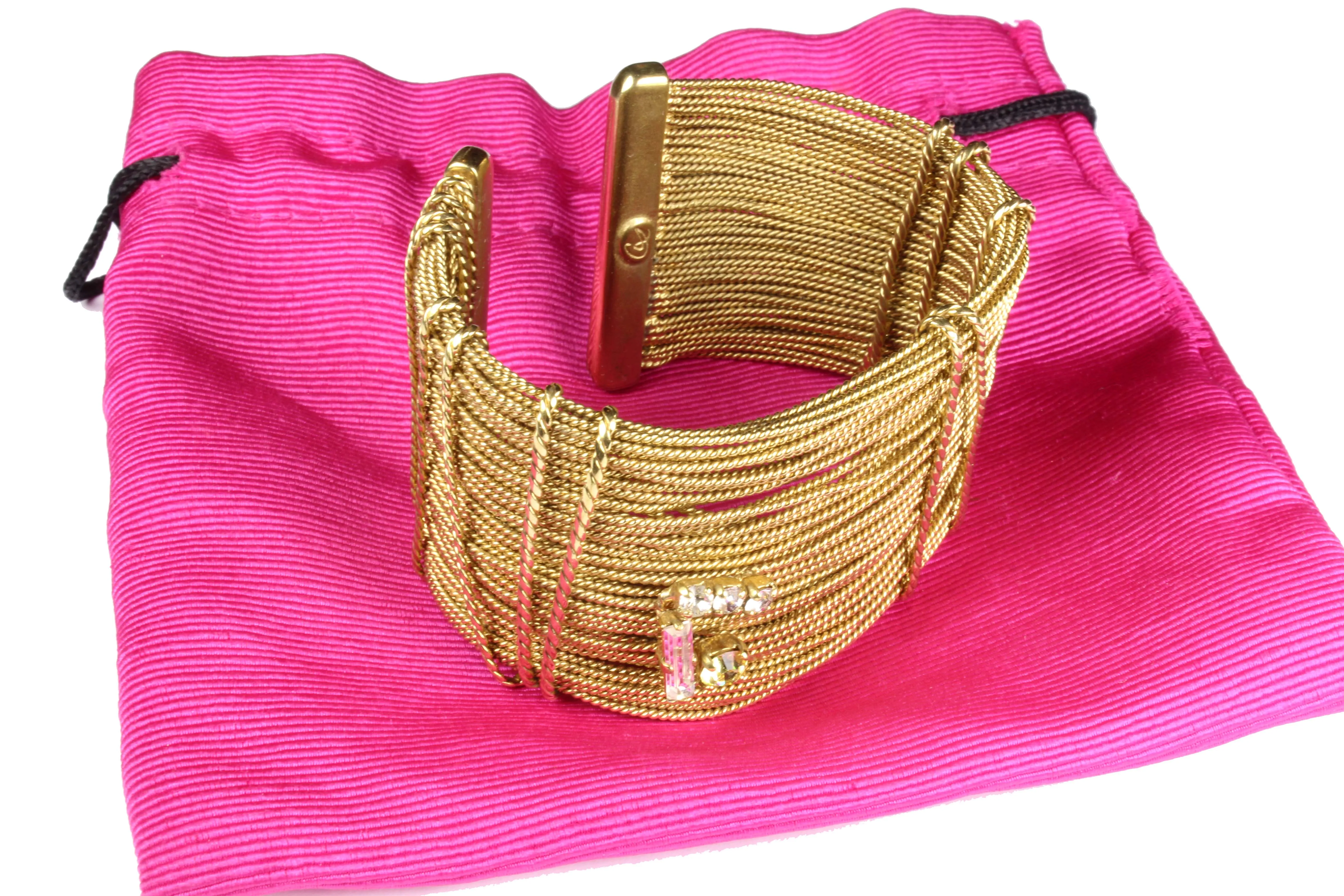 CHRISTIAN LACROIX gold bundled wires bracelet