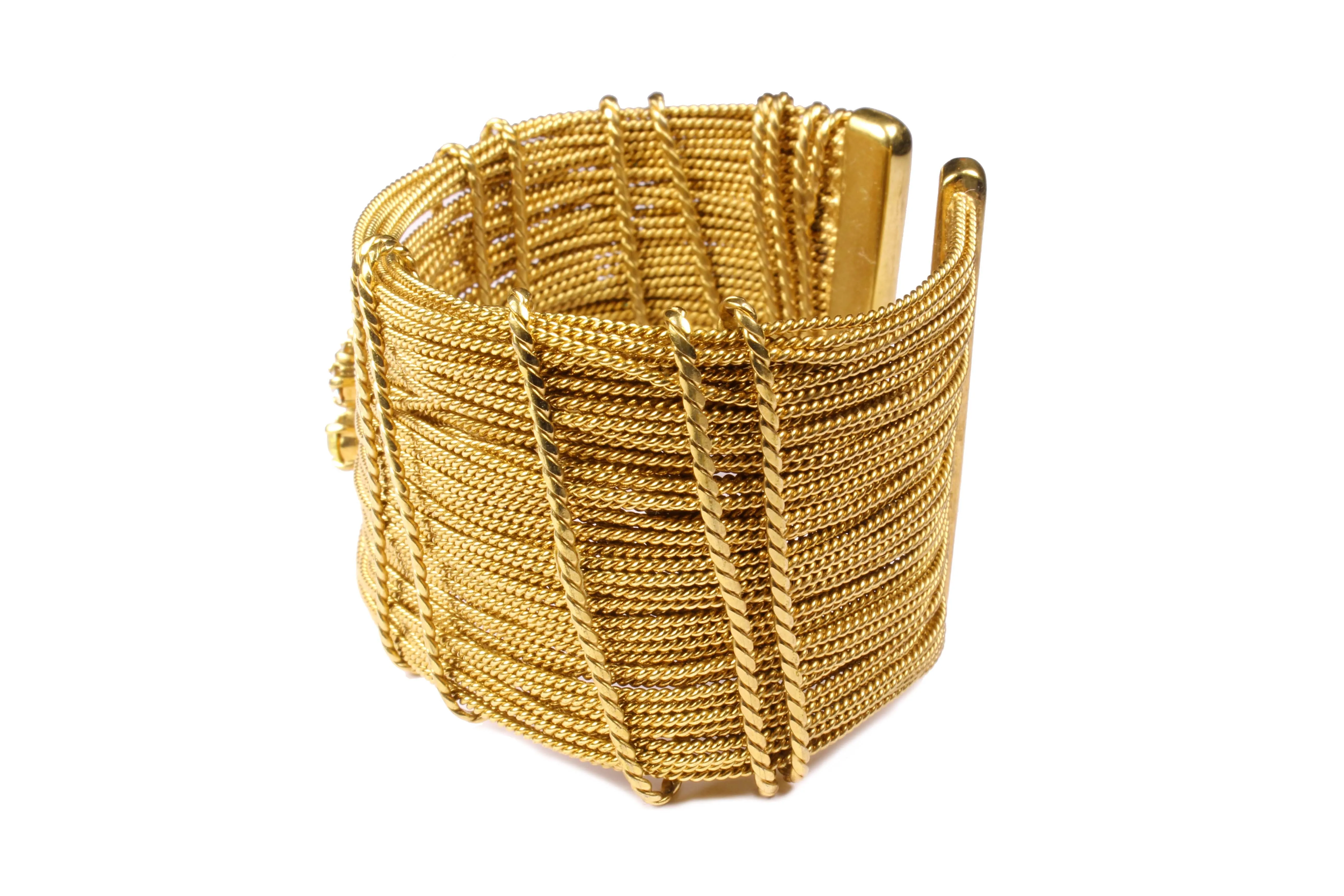 CHRISTIAN LACROIX gold bundled wires bracelet