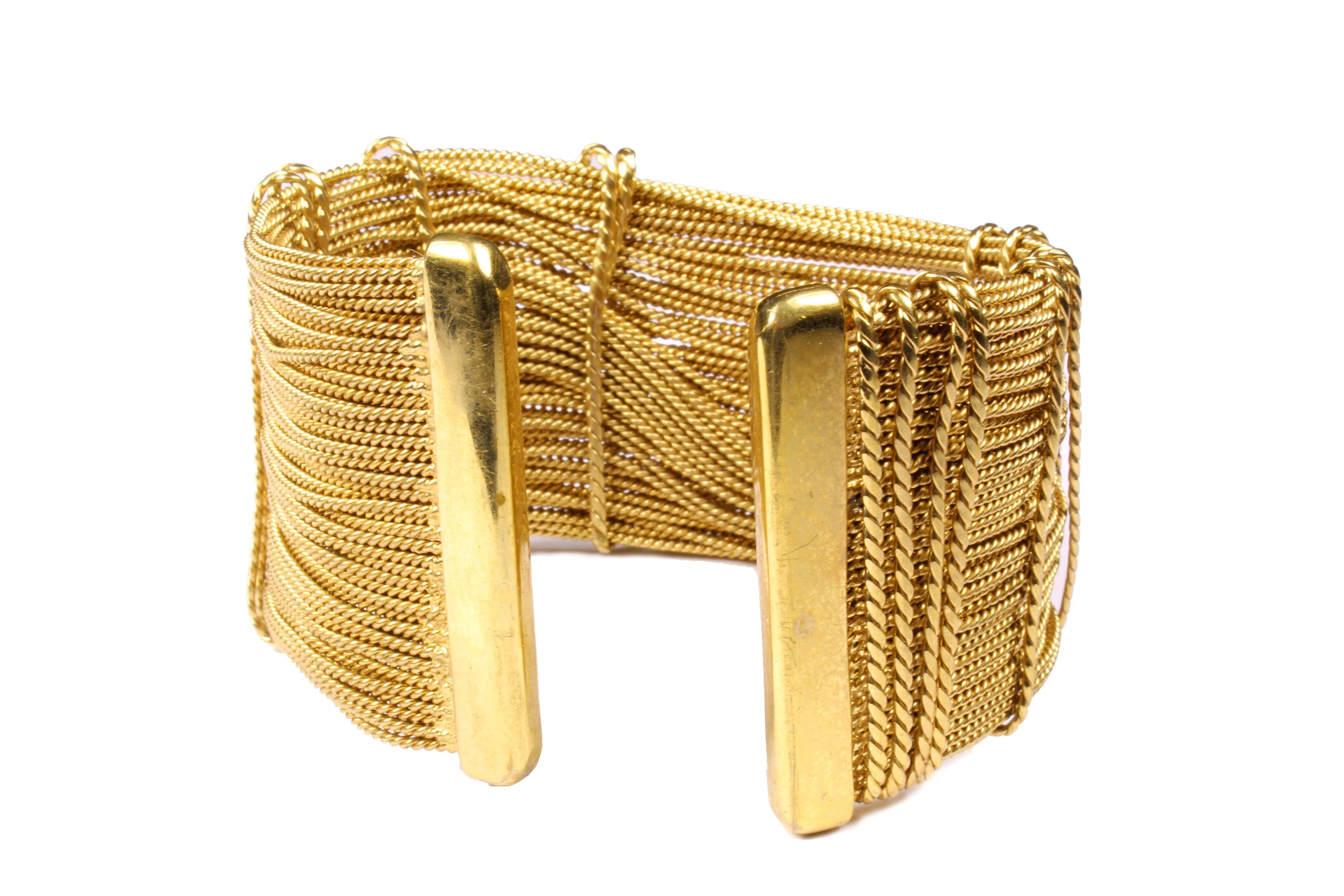 CHRISTIAN LACROIX gold bundled wires bracelet