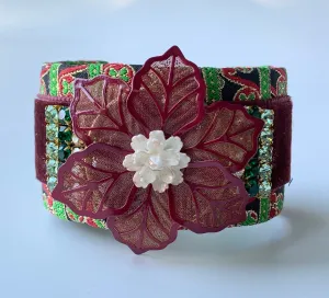 Christmas Brocade Cuff Bracelet