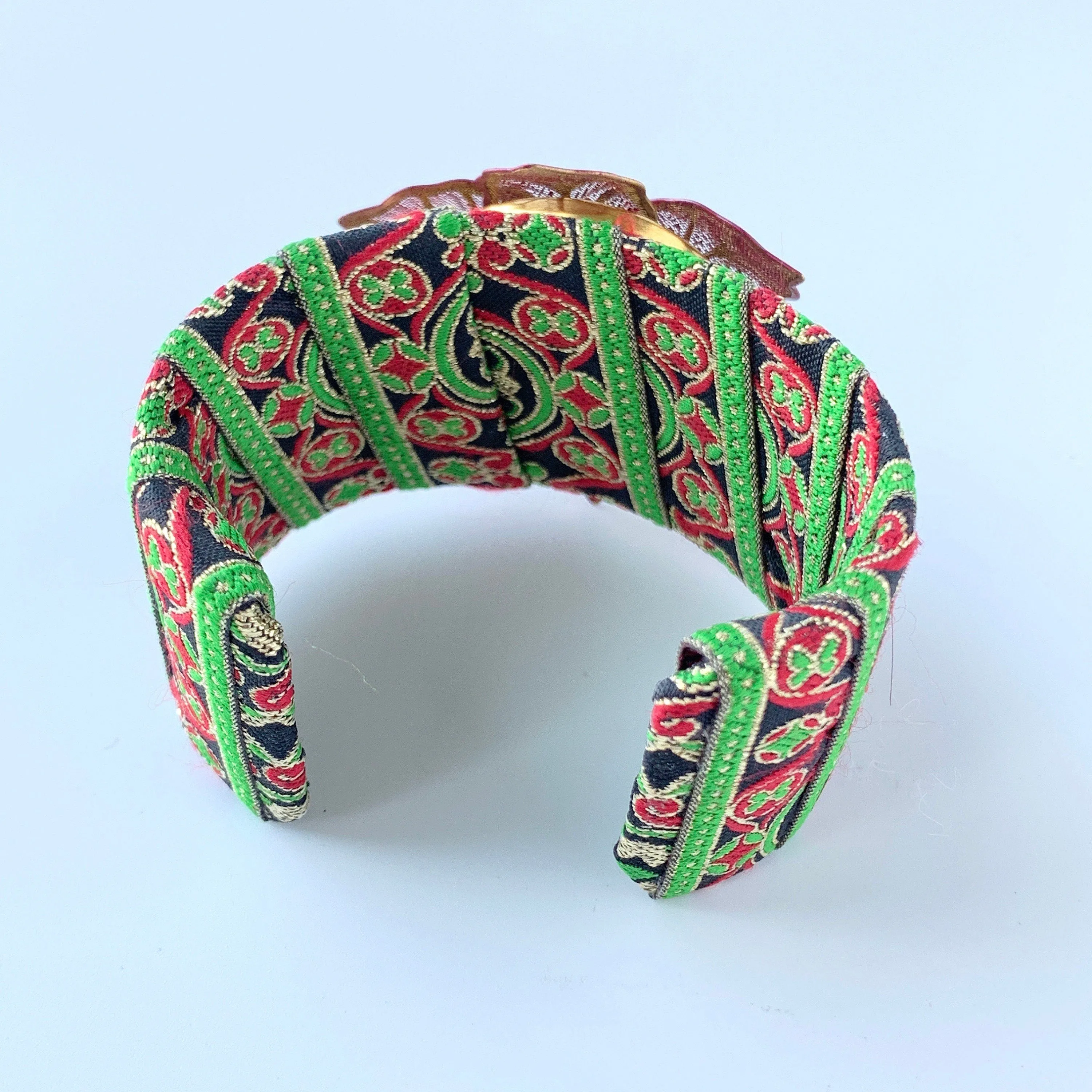 Christmas Brocade Cuff Bracelet