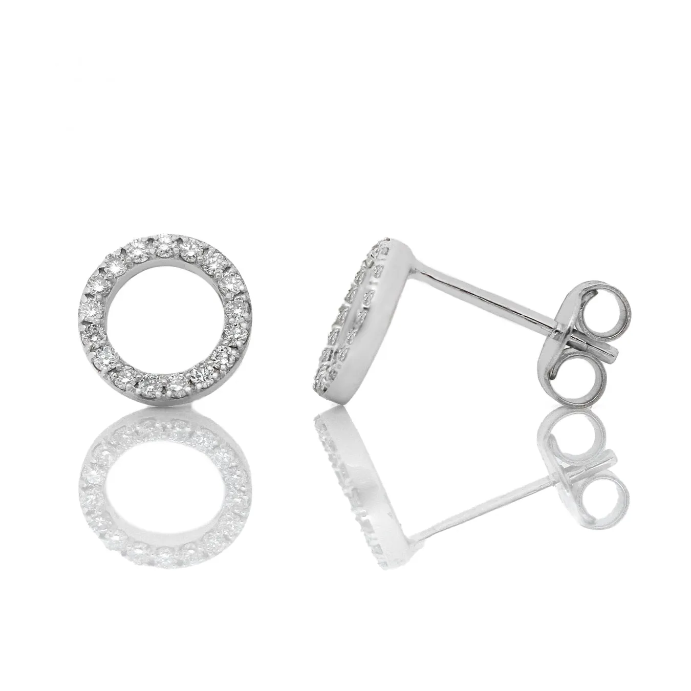 Circle of Life Earrings - White Gold