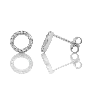 Circle of Life Earrings - White Gold