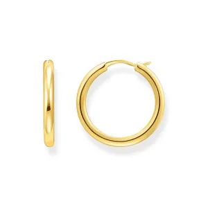 Classic hoop earrings in wider shape
