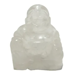 Clear Quartz Laughing Buddha Joy of Life