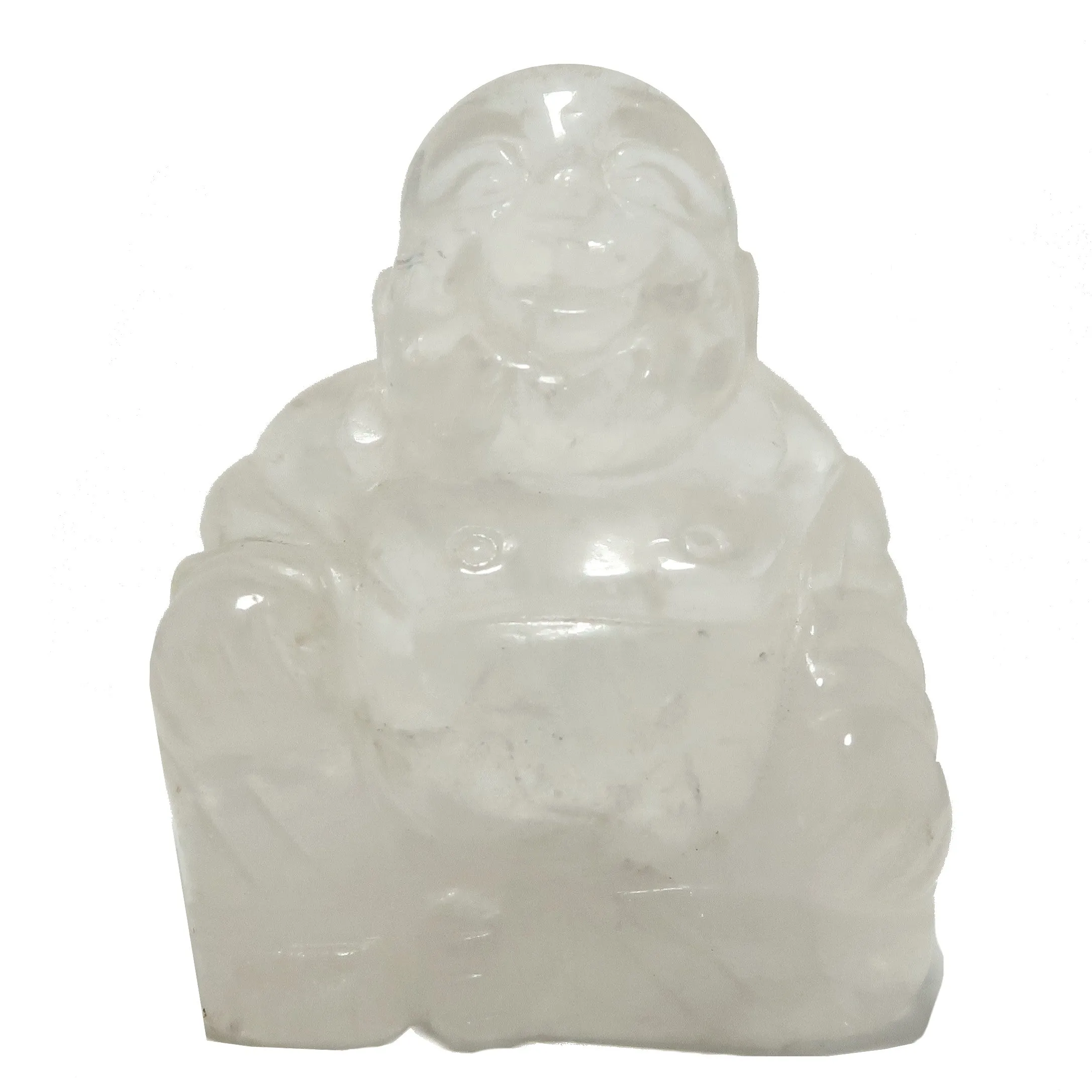 Clear Quartz Laughing Buddha Joy of Life