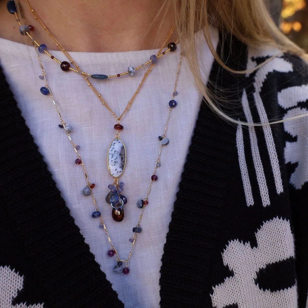 Cluster Drop Necklace