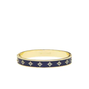 Colored Enamel Starburst Cuff Bangle