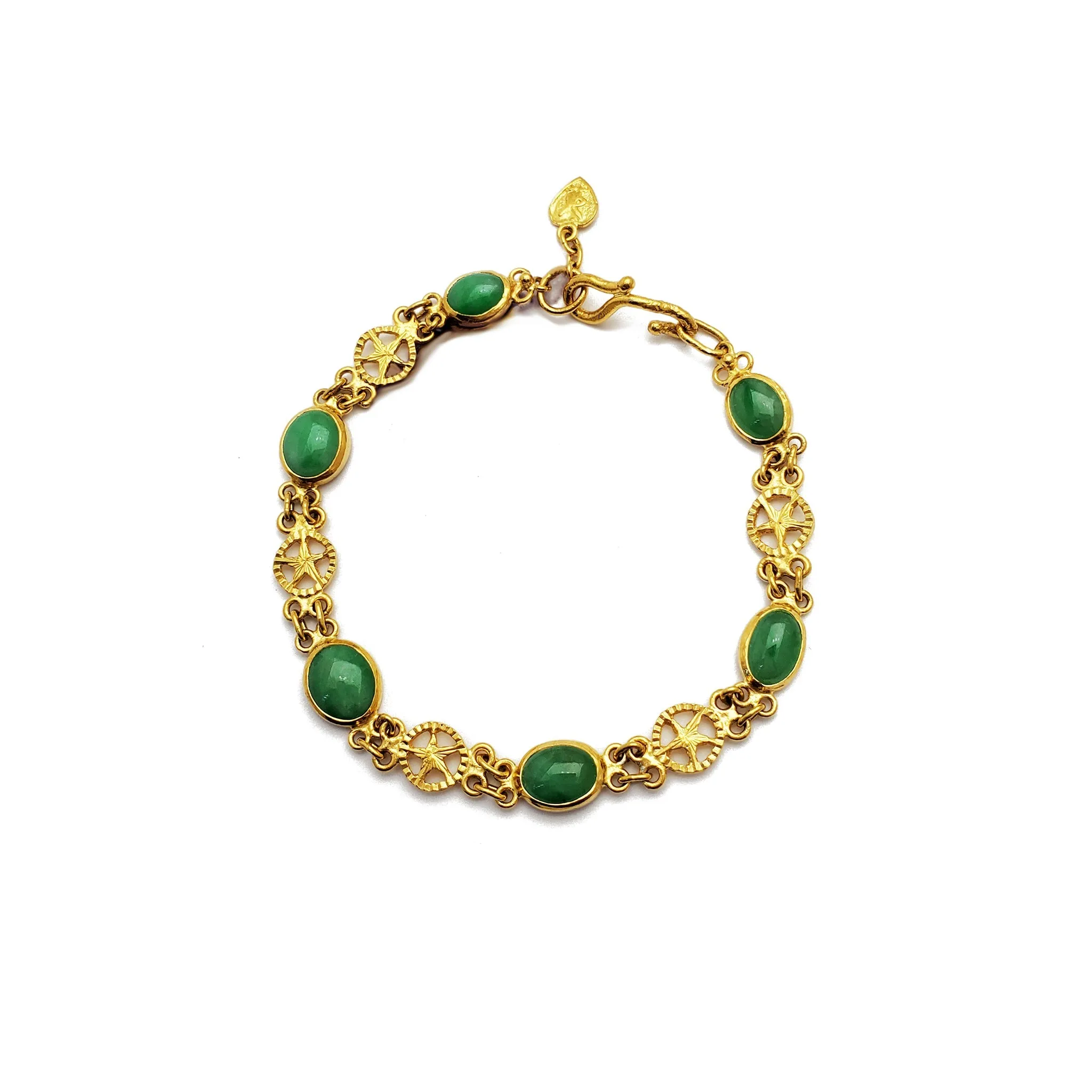Construct Jade Link Bracelet (24K)