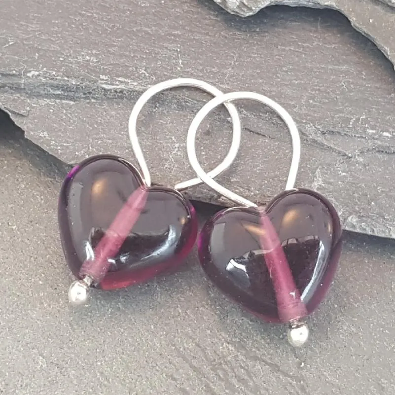 Cora Heart Earrings - Velvet & Gloss Collection