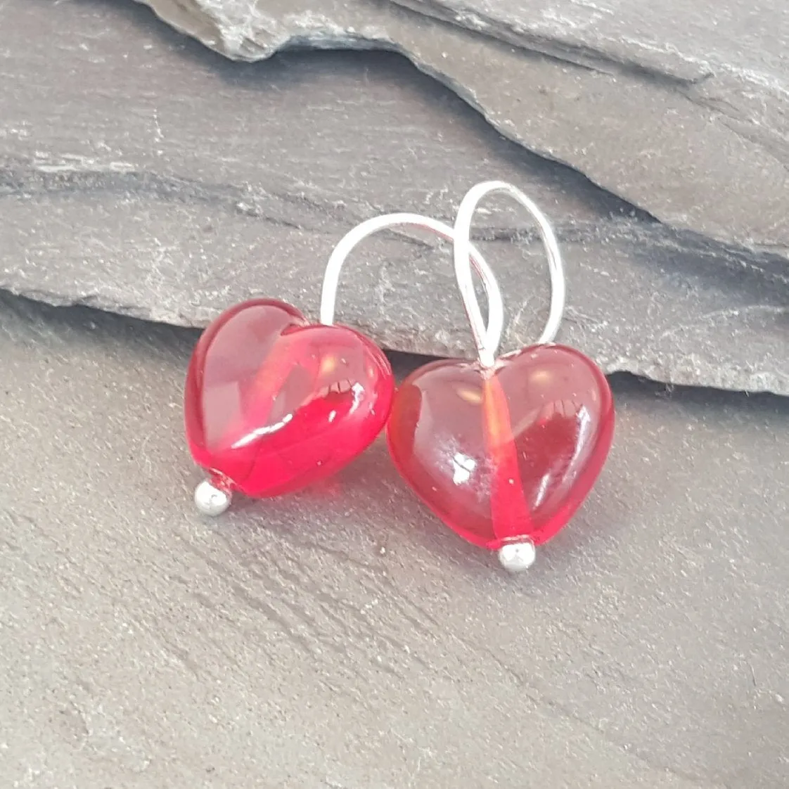 Cora Heart Earrings - Velvet & Gloss Collection