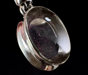 COVELLITE Pink Fire Quartz Crystal Pendant - Fine Jewelry, Healing Crystals and Stones, 54294
