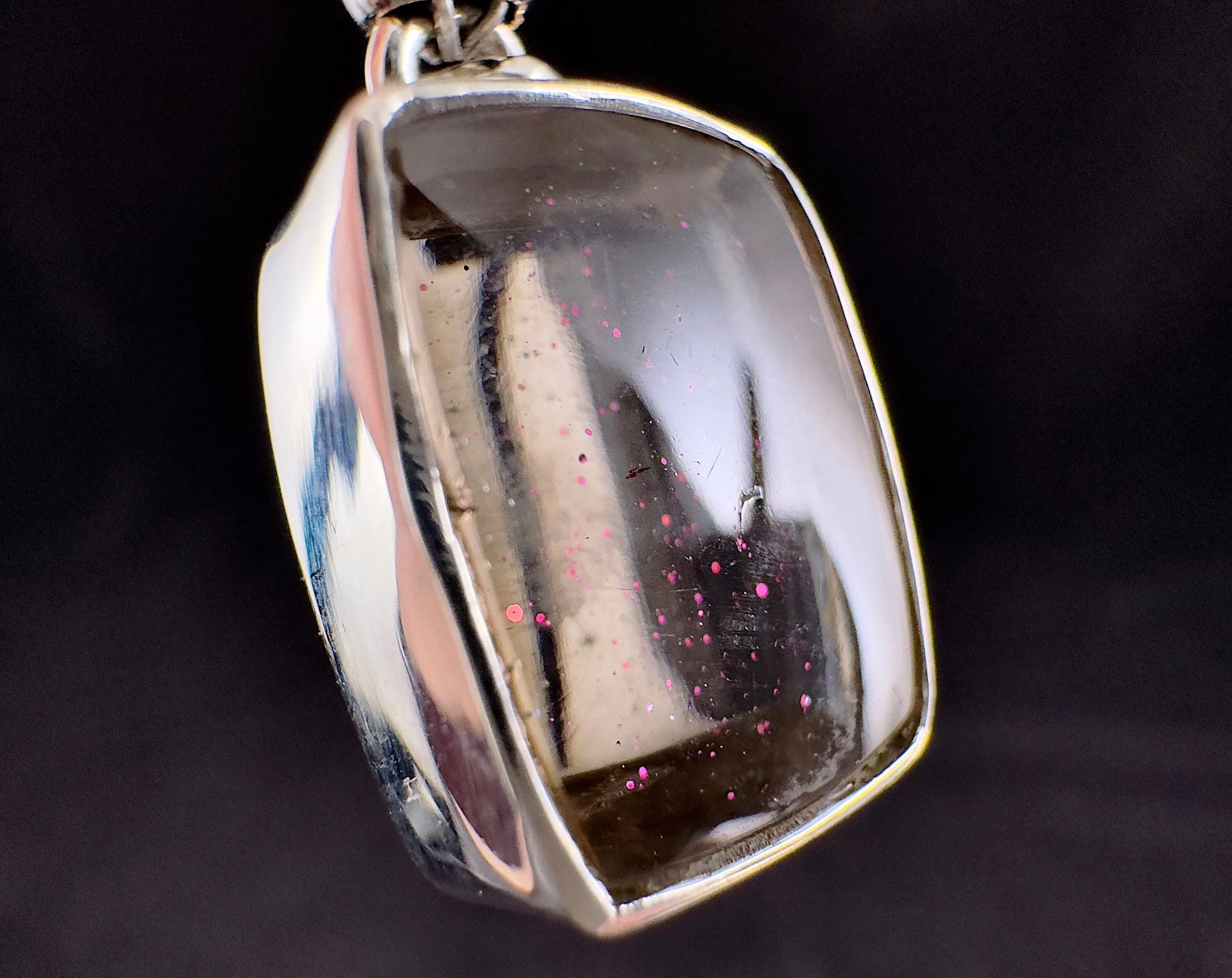 COVELLITE Pink Fire Quartz Crystal Pendant - Fine Jewelry, Healing Crystals and Stones, 54305