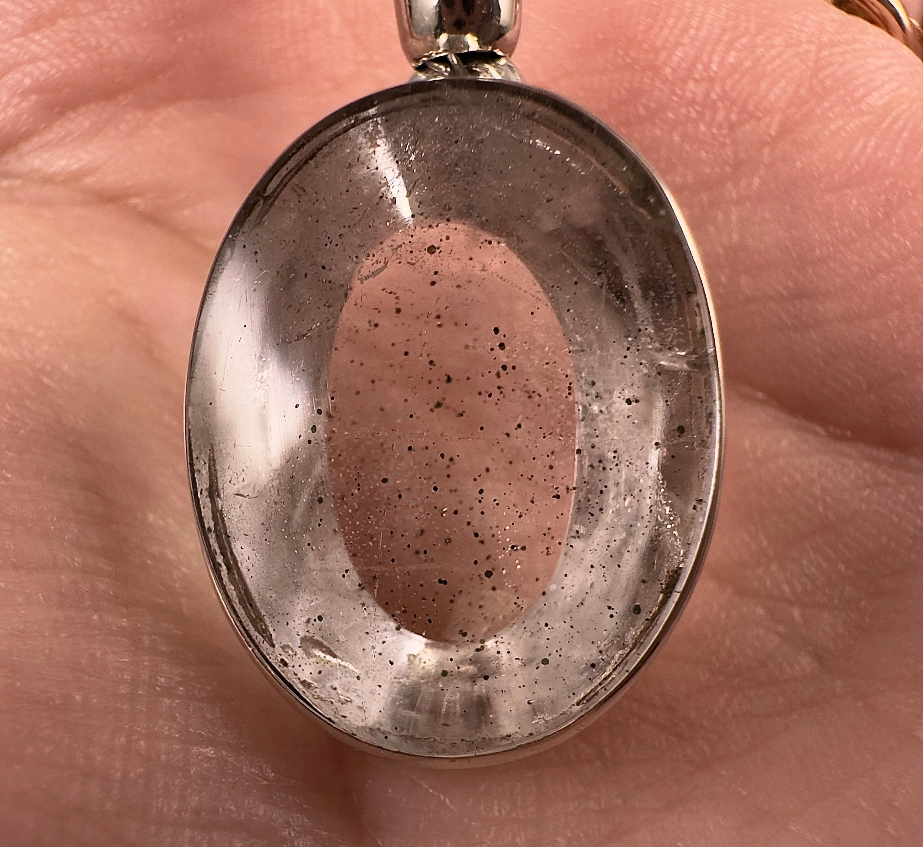 COVELLITE Pink Fire Quartz Crystal Pendant - Handmade Jewelry, Healing Crystals and Stones, 53356