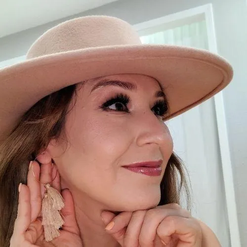 Cream / Wheat Hoop Fringe Earrings