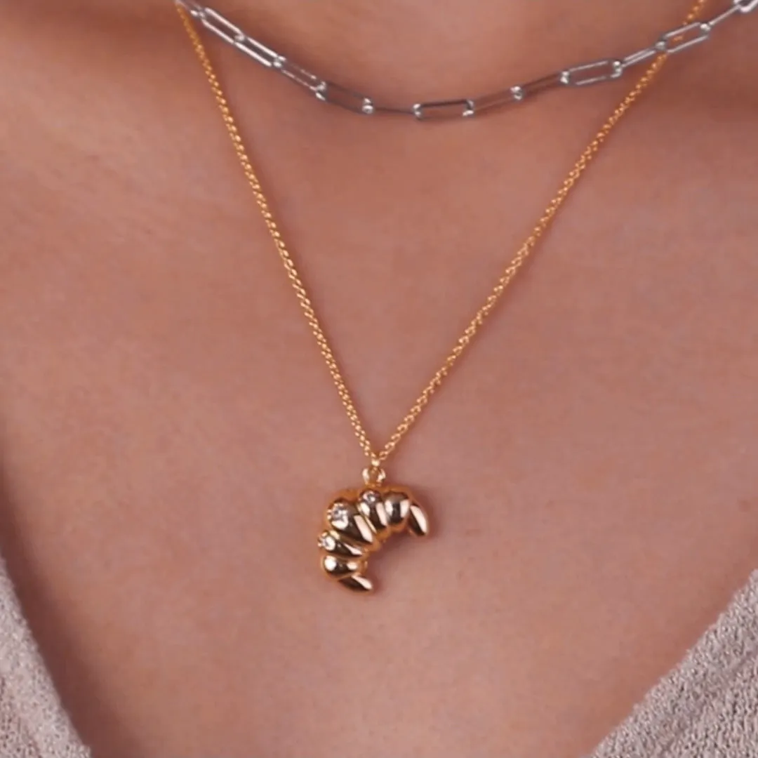 Croissant Gold Necklace