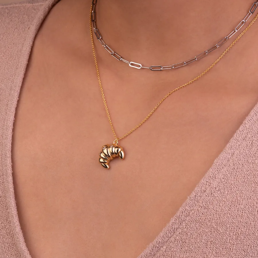 Croissant Gold Necklace