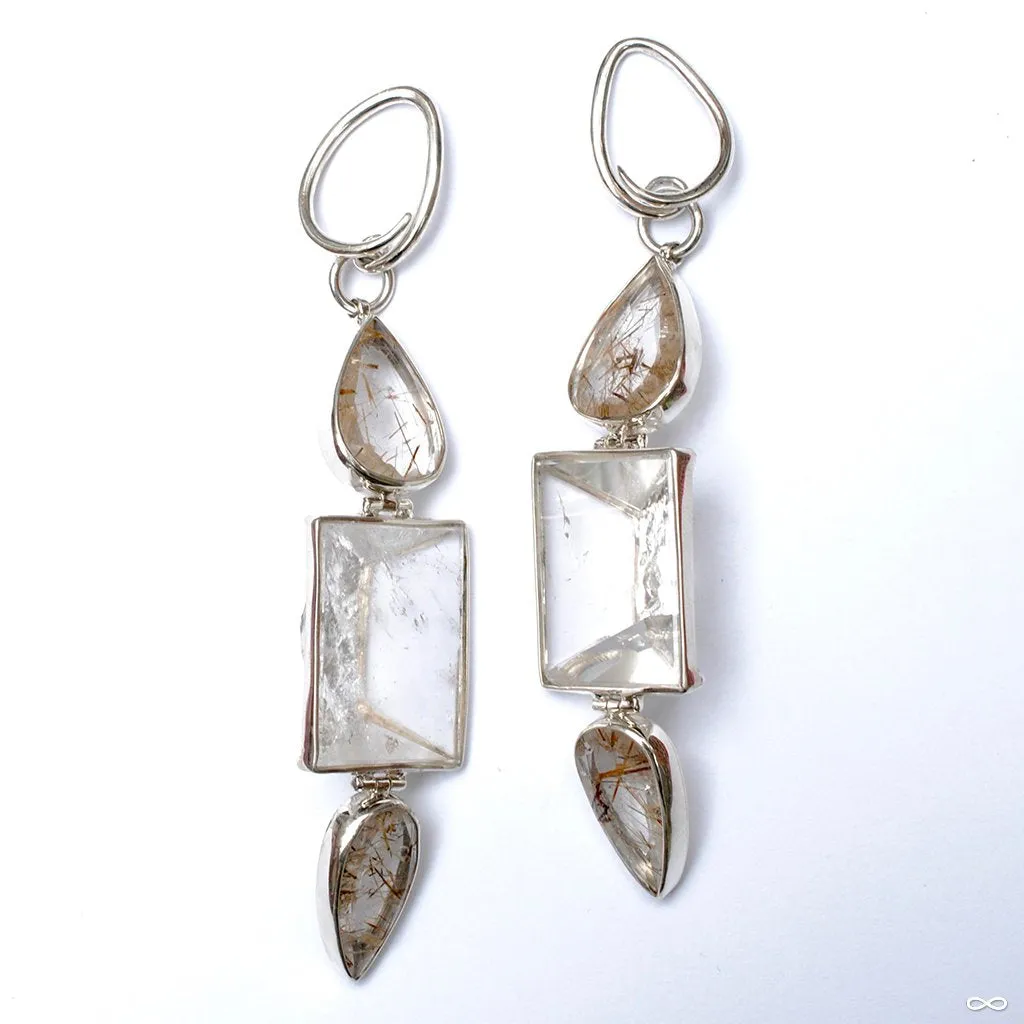 Crystal and Rutilated Quartz Dangles from Diablo Organics