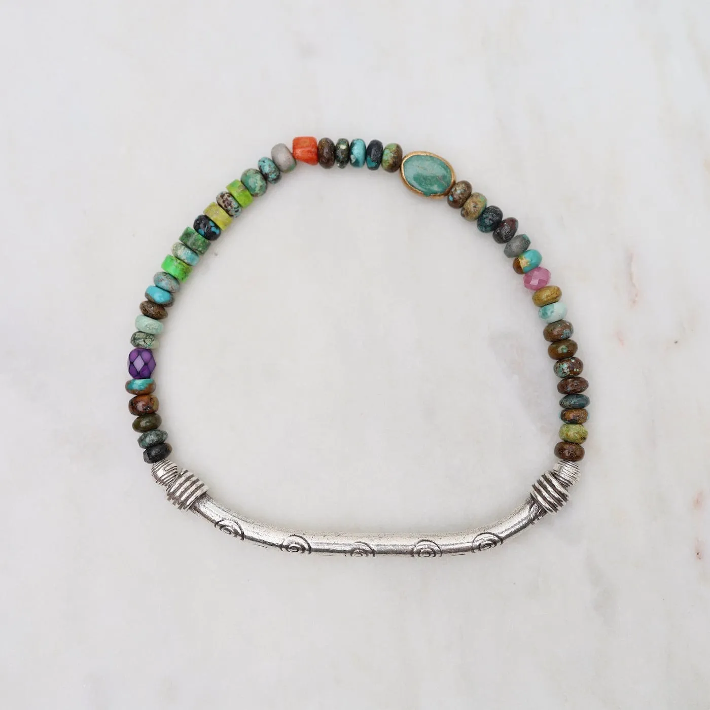 Dark Turquoise Oval Bracelet