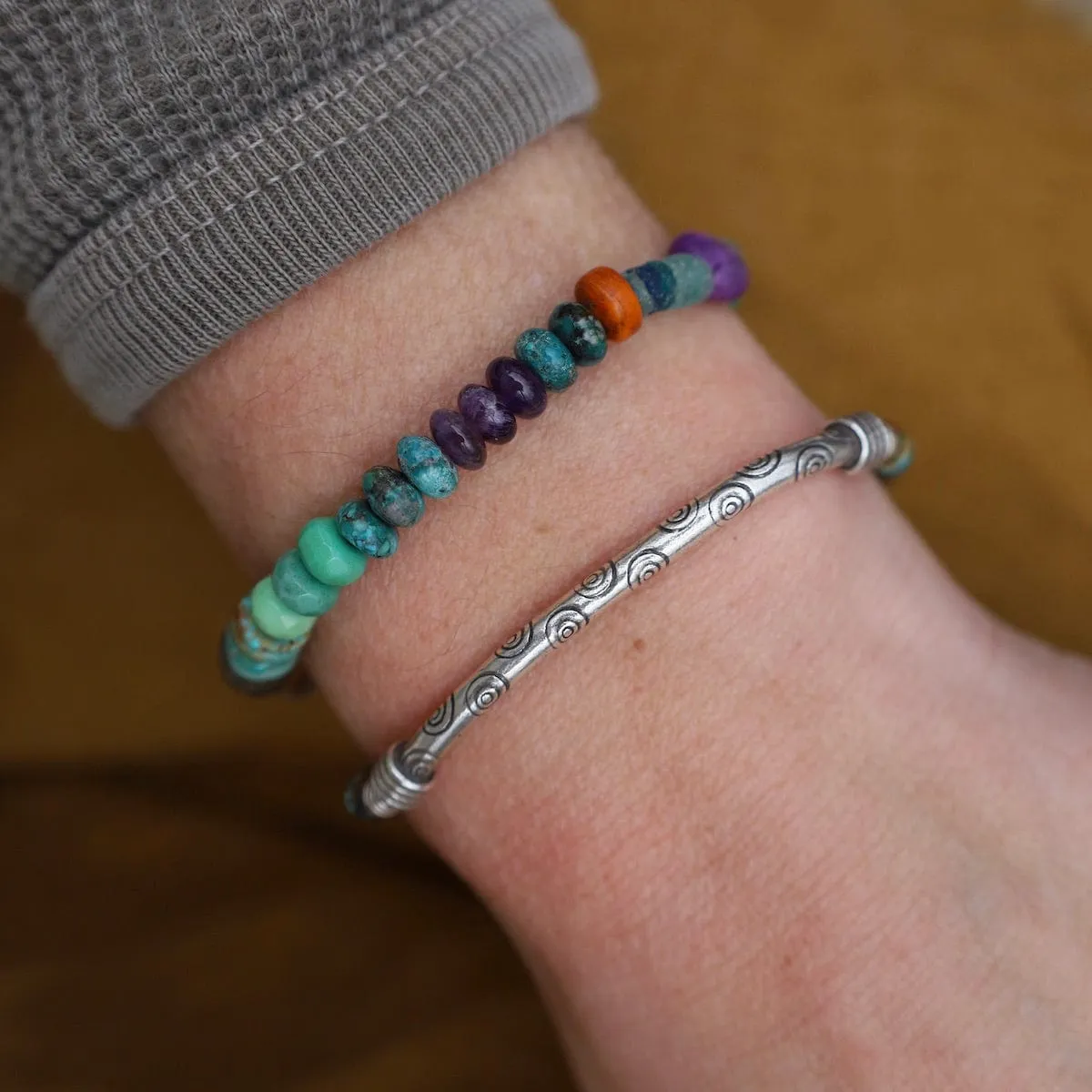 Dark Turquoise Oval Bracelet