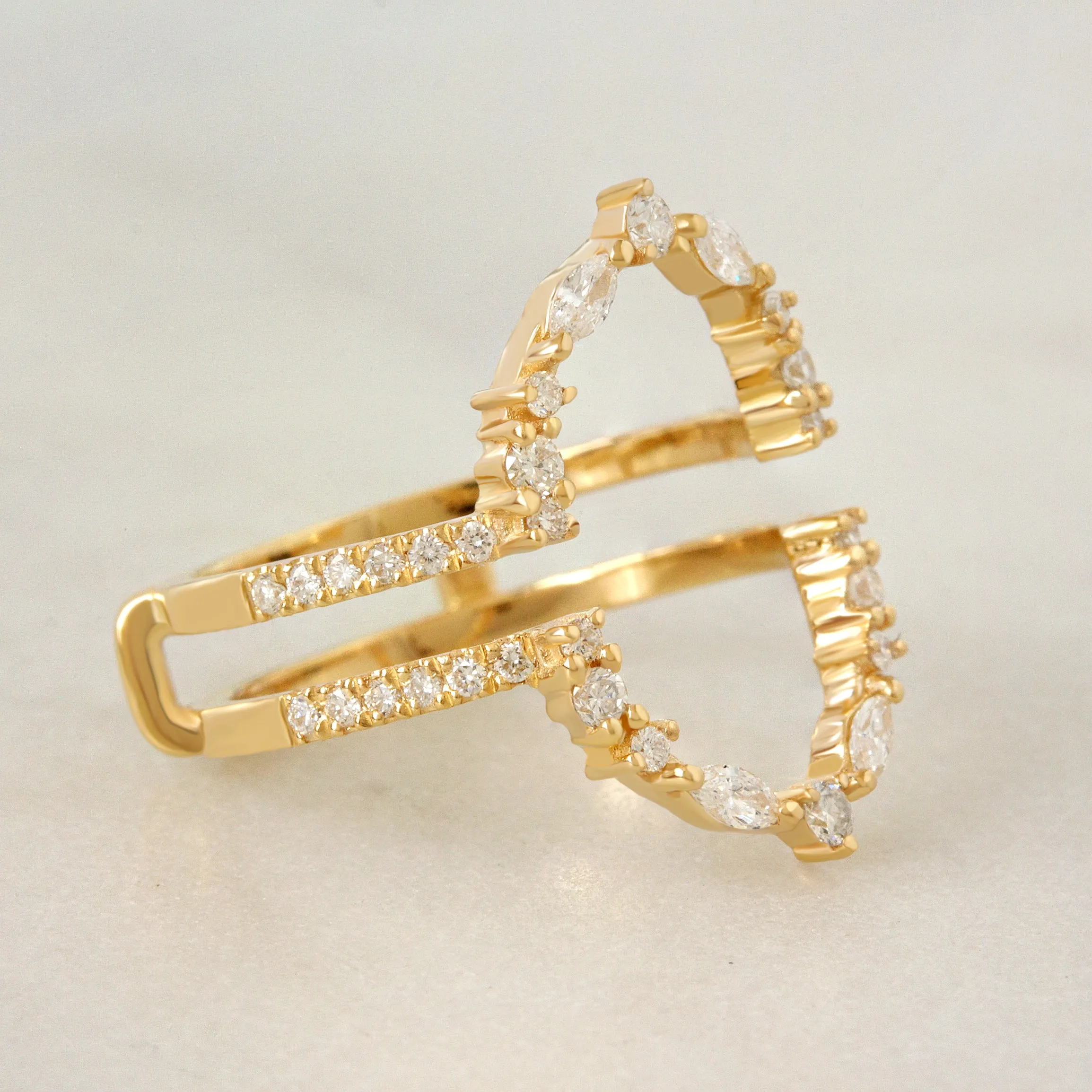 Diamond Ring Guard Nesting Ring Wrap Enhancer Charlotte