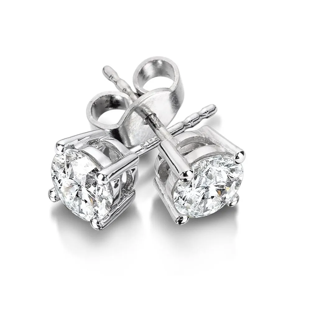 DIAMOND SOLITAIRE STUD EARRINGS