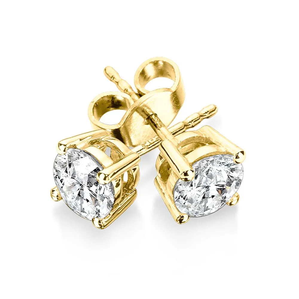 DIAMOND SOLITAIRE STUD EARRINGS