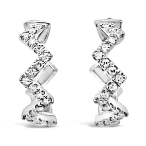Diamond Zig Zag Earrings