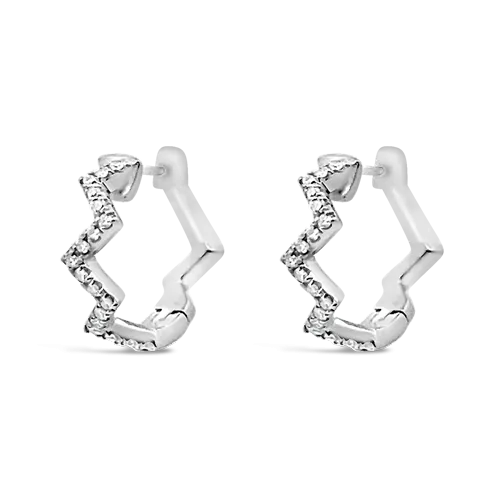 Diamond Zig Zag Earrings