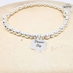Dream Big Beaded Bracelet in Sterling Silver