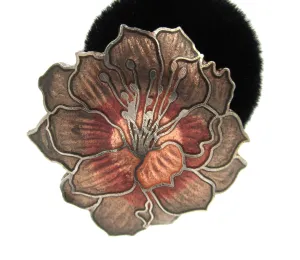 Enamel Hibiscus Floral Earrings