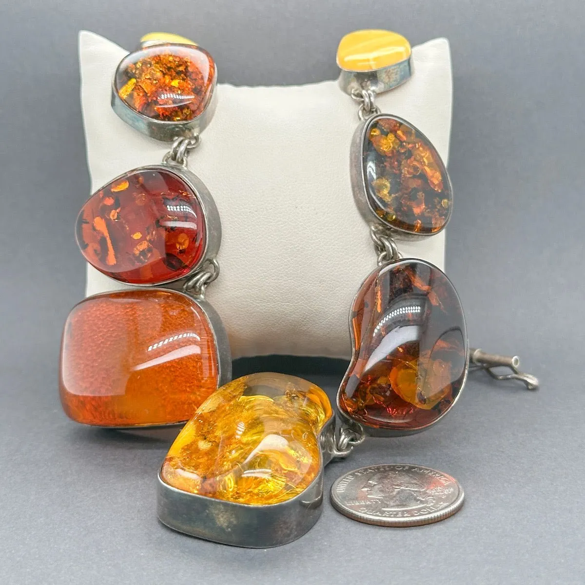 Estate SS Graduating Amber Necklace