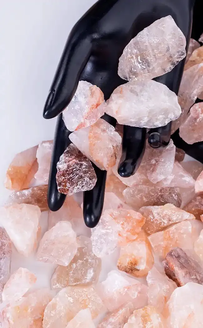 Fire Quartz Raw Gem Pieces Trio