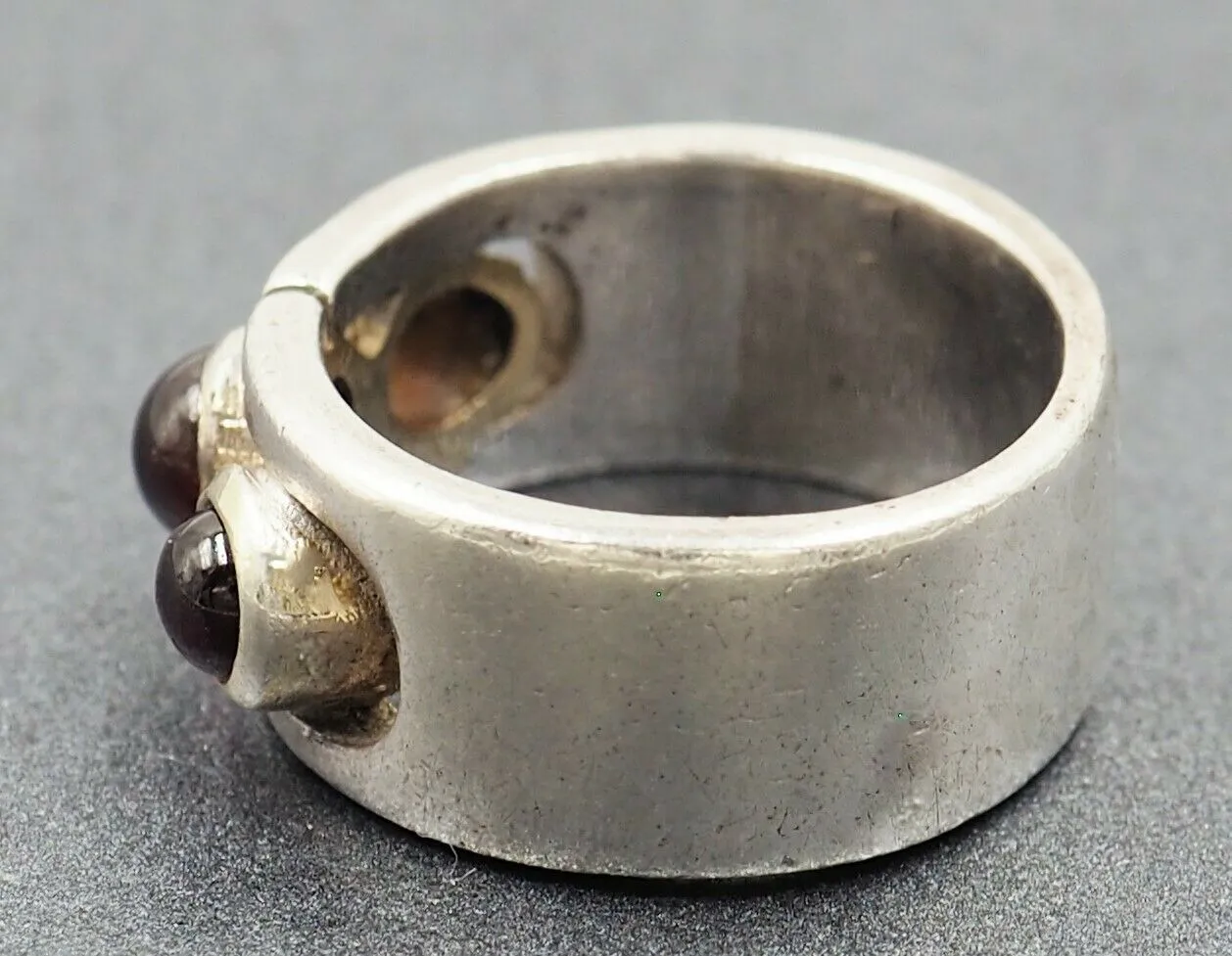 Garnet Sterling Silver Ring