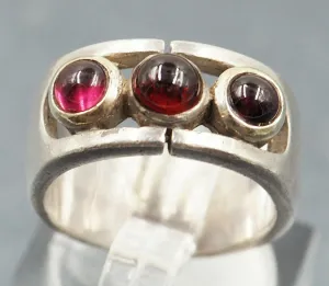 Garnet Sterling Silver Ring